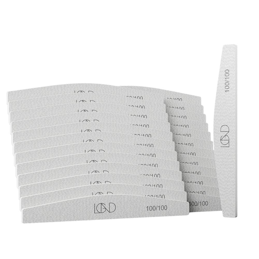 Nail File - Zebra Half Moon 100/100 25 pack