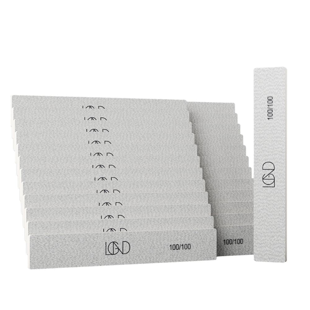 Nail File - Zebra Rectangle File 100/100 - 25 pack