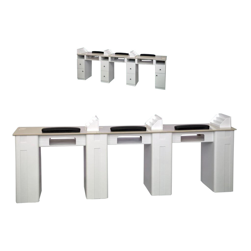 Nail Table Triple White - G3PAK Diamond Nail Supplies