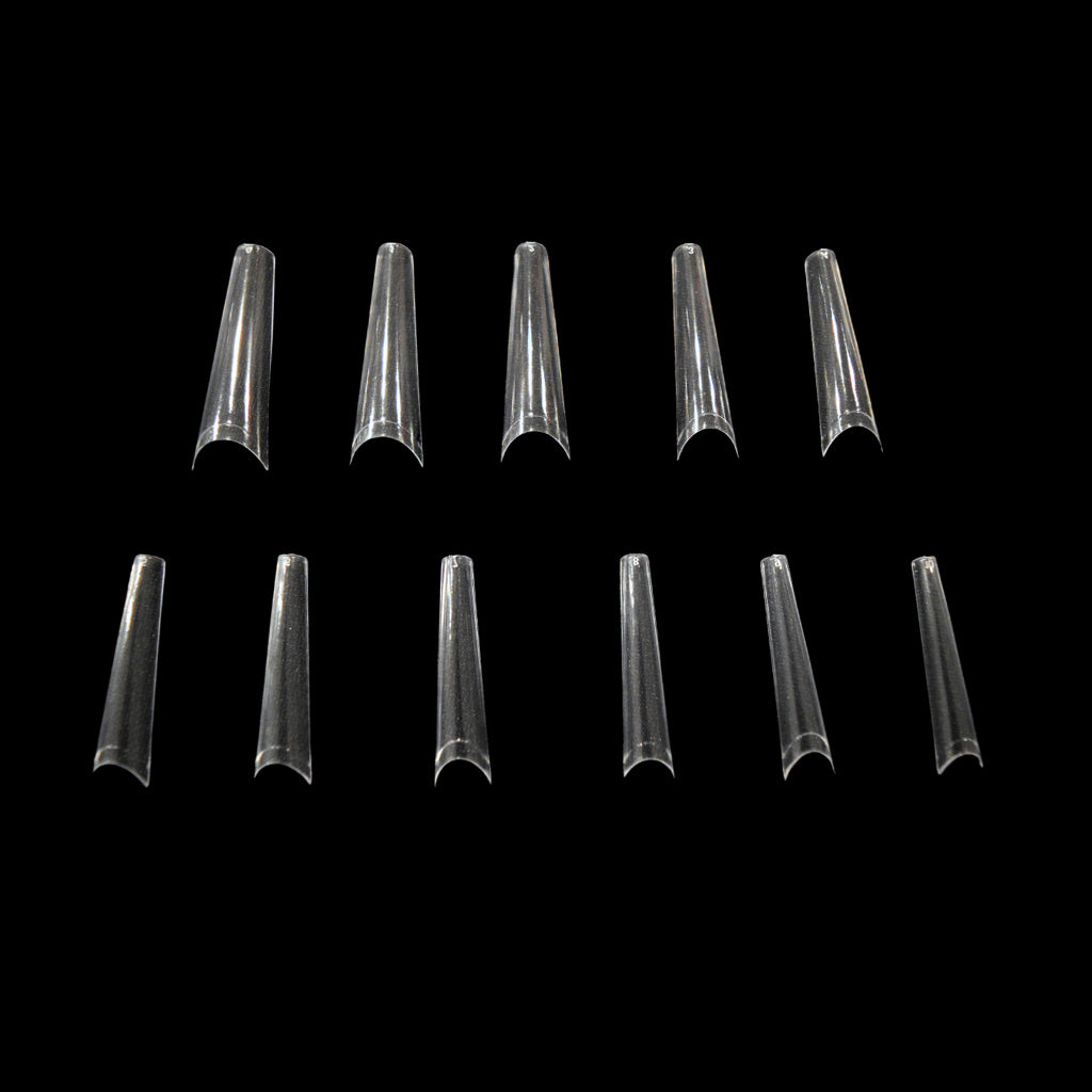 Nail Tips - Coffin Clear 0 - 10 550pc
