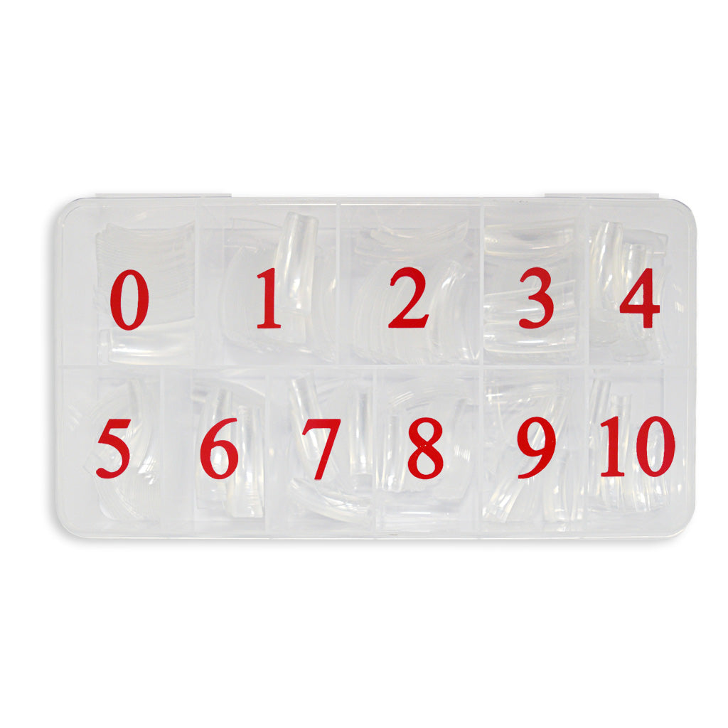 Nail Tips - Regular Clear 0 - 10 550pc