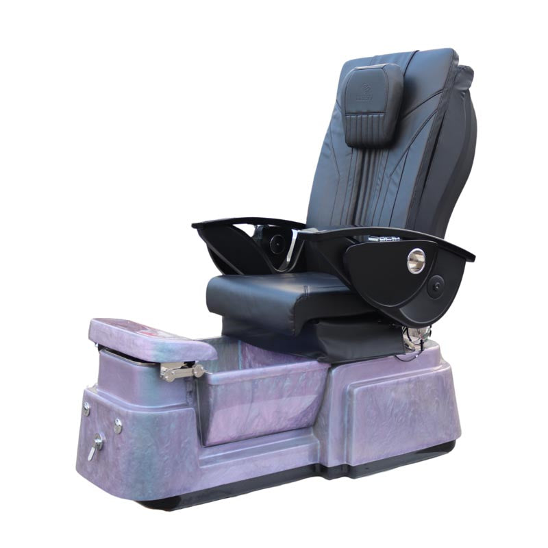 Pedicure Spa Chair - Aurora (Black | Black | Purple)