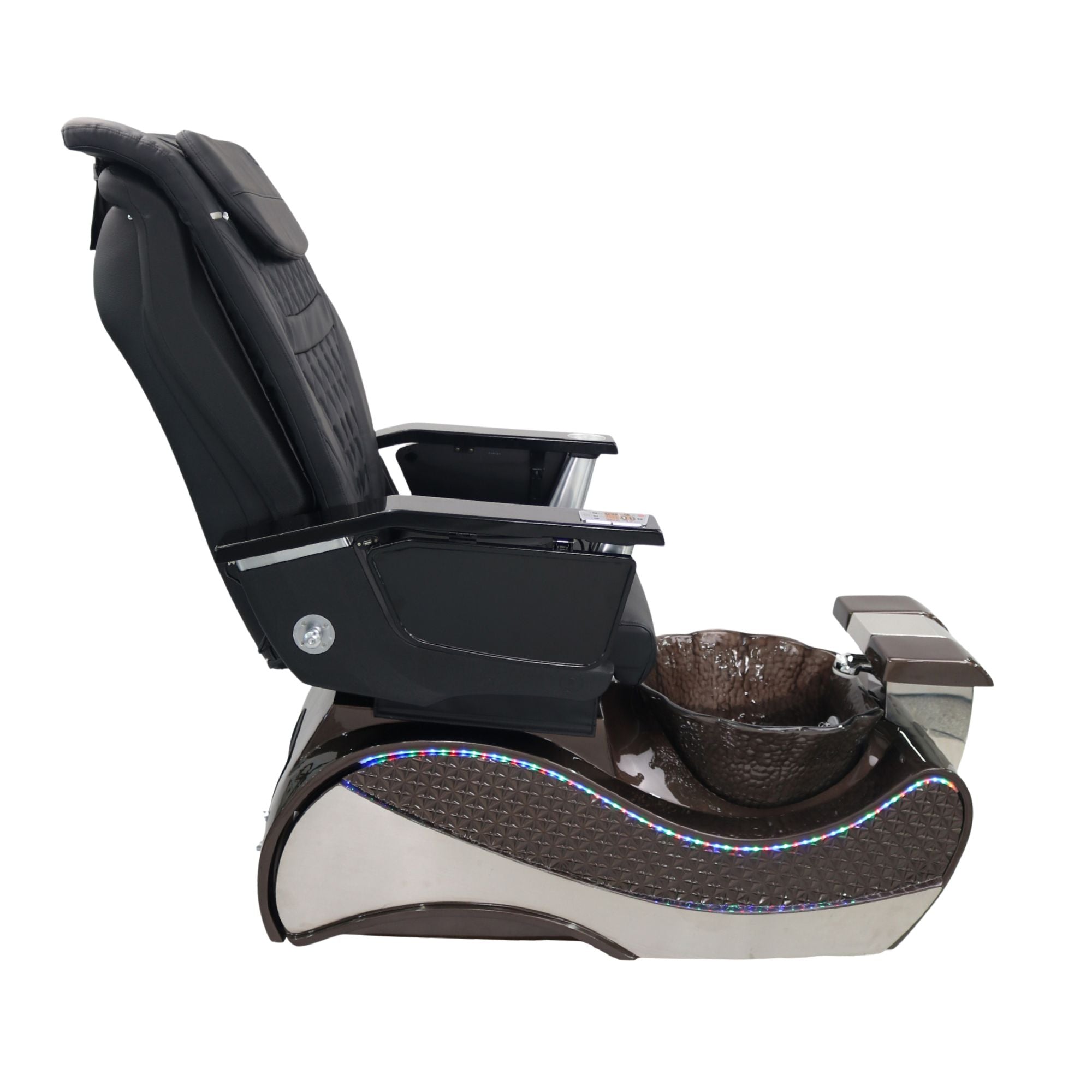 Pedicure Spa Chair - Stella (Black | Black | Brown)