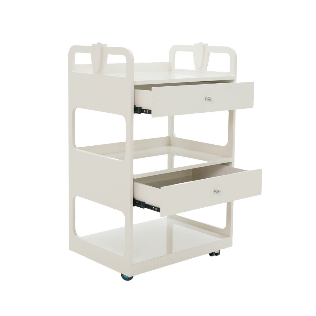 Pedicure Trolley - 3 Tier White Diamond Nail Supplies