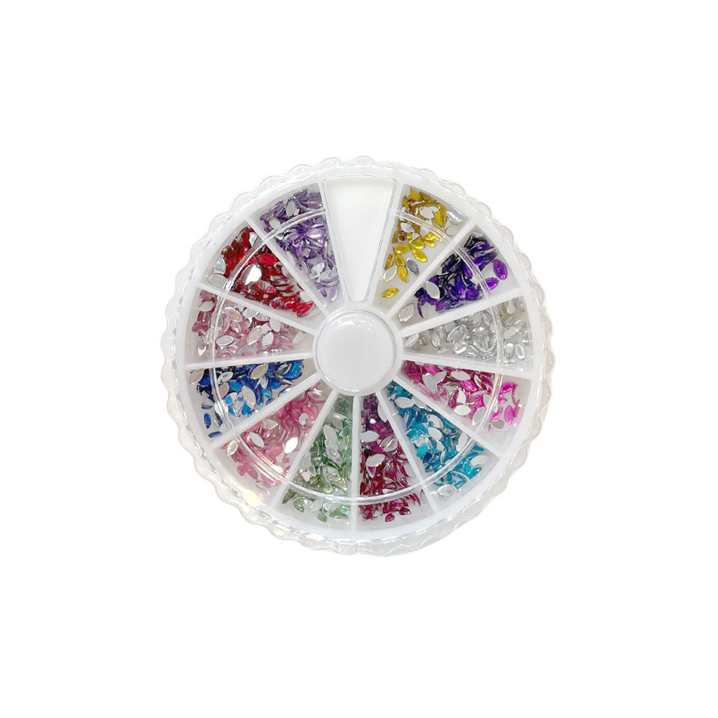 Small Spin Wheel Petal Assorted Colours Diamond Nail Supplies