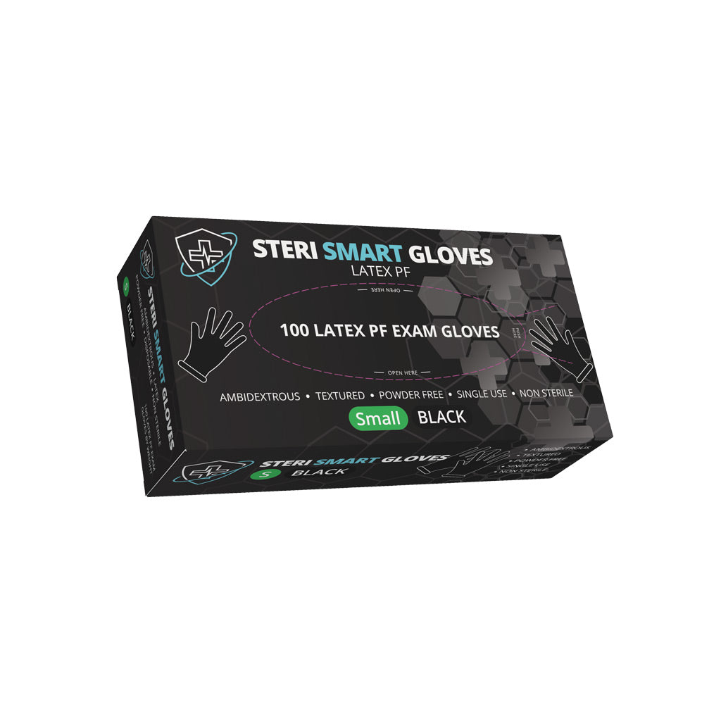 Latex Gloves - Powder Free Black