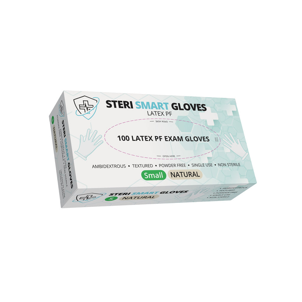 Latex Gloves - Powder Free Natural Small 100pc