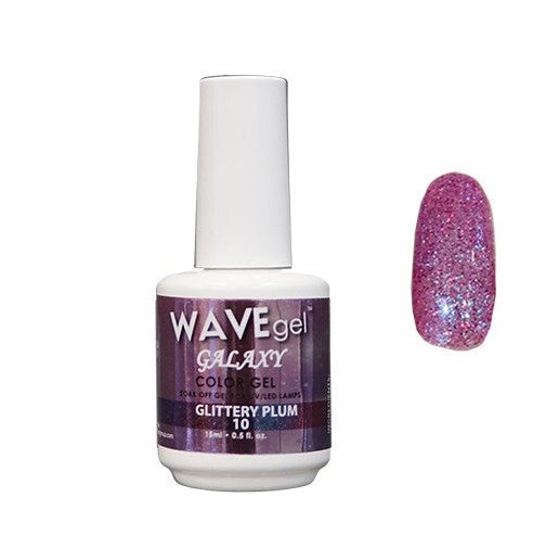 Galaxy Gel Polish - 10 Glittey Plum Diamond Nail Supplies