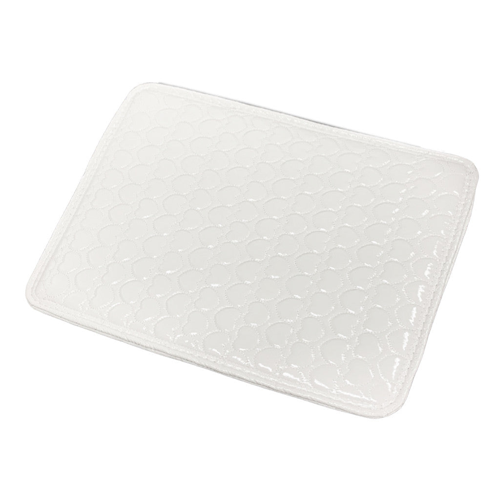 Mat Cushion Heart Embroidered Design White Diamond Nail Supplies
