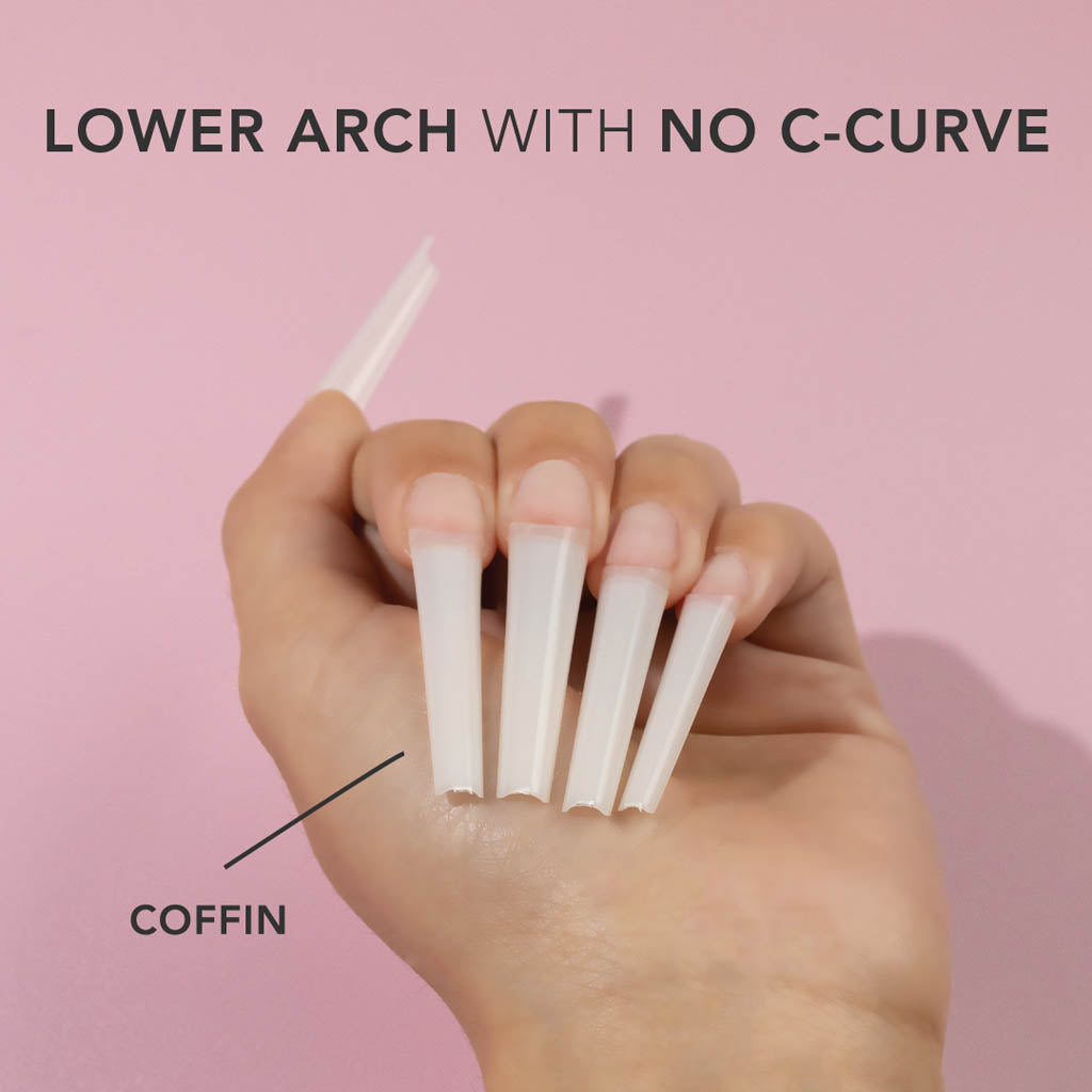 Non C-Curve Tip - NONCN01 XXL Coffin Natural 500pc