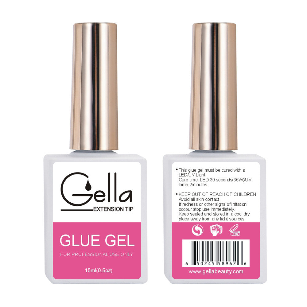 Gella Extension Tip Kit + Studio Lamp Medium Square Diamond Nail Supplies