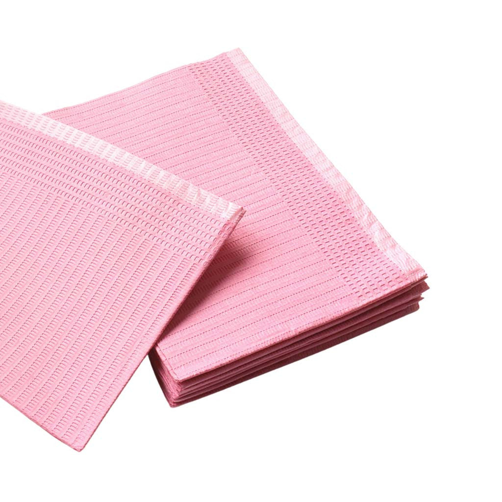 75pcs Dental Bibs Disposable - Disposable Dental Bibs Dentist Tattoo Bibs Purple Dental Bibs Nails Patient Bibs Purple Towelsv Tattoo Table Covers Dent