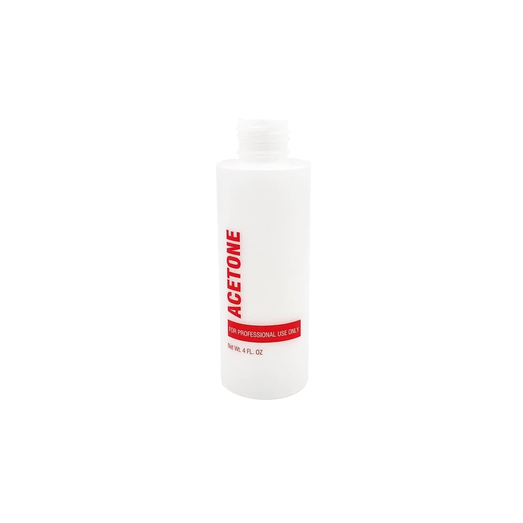 Empty Acetone Bottle Red 118ml (4oz)