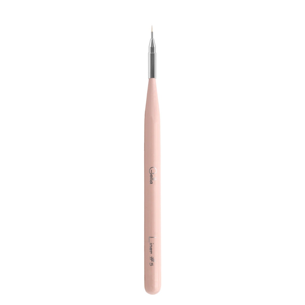 Pink Wooden Brush Nylon Bristles - Liner #5
