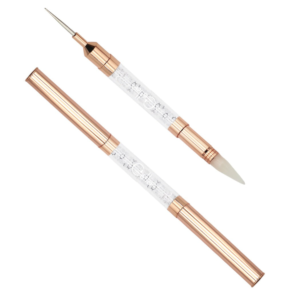Rose Gold Crystal Wax Pen & Dotting Tool