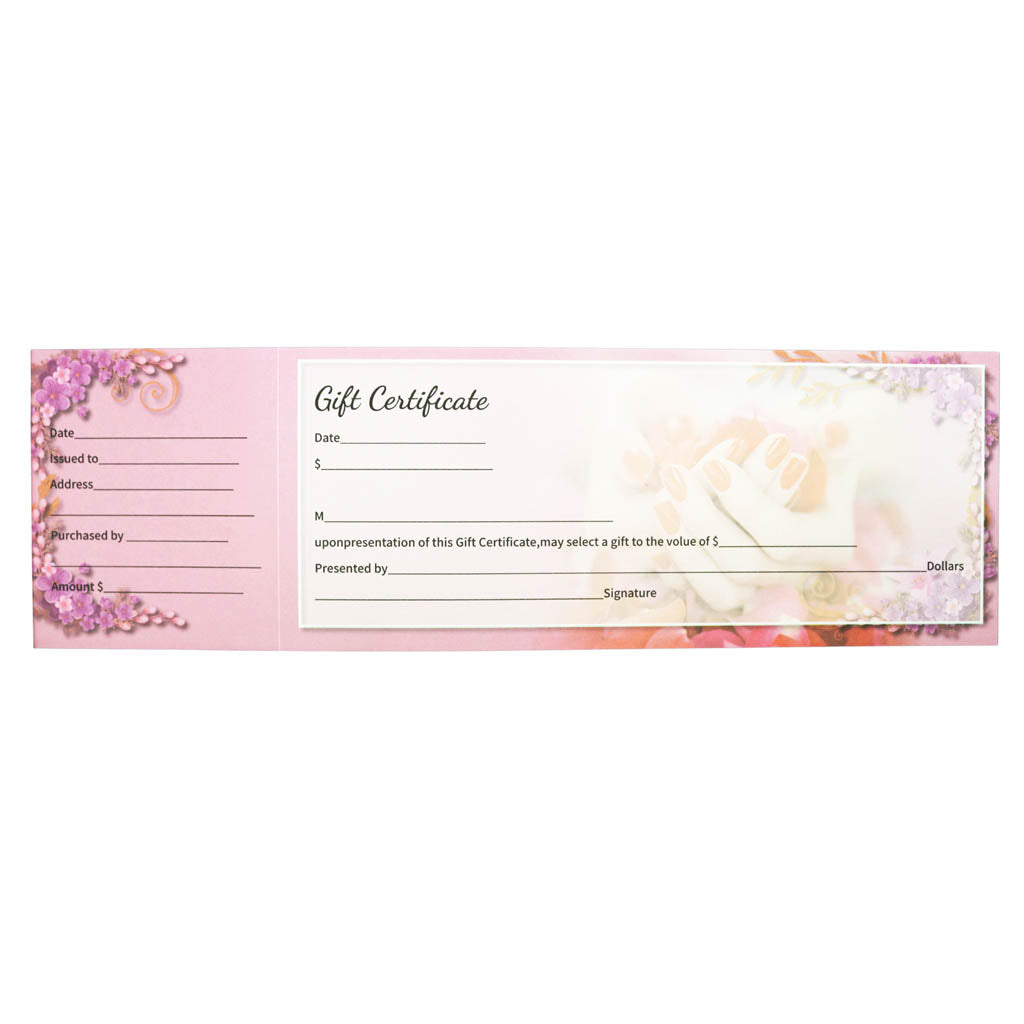 Gift Certificate Pink - 25 pcs