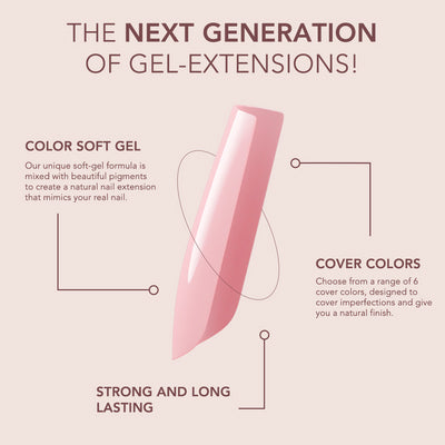 Gelly Tips Cover - Almond Medium Blooming