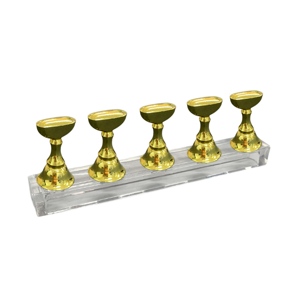 Nail Holder Magnetic Display Stand - Gold