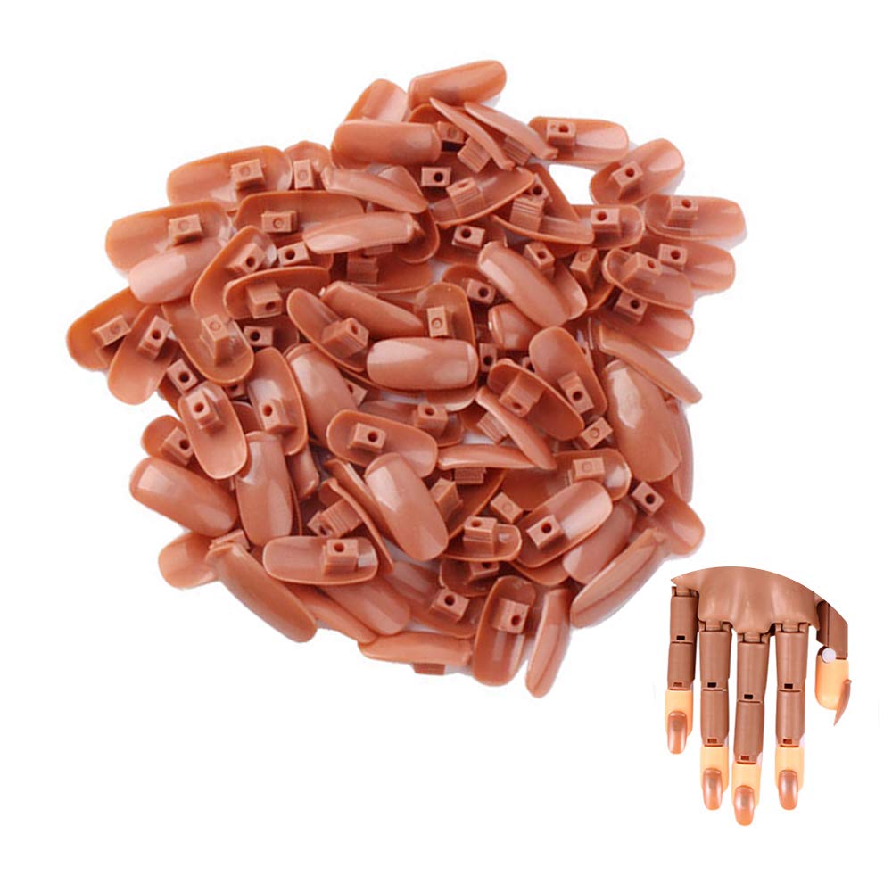 Replacement Tips Brown For Nail Trainer 100pc