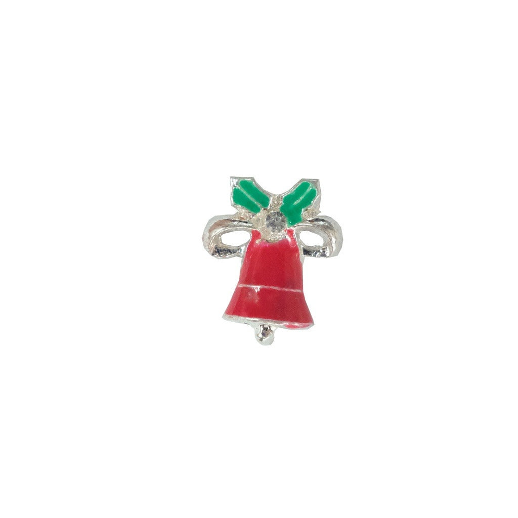 Red Bell Silver Charm