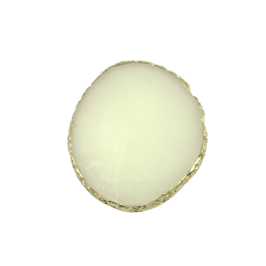 Gemstone Resin Round Display Palette Mix White - Assorted Size