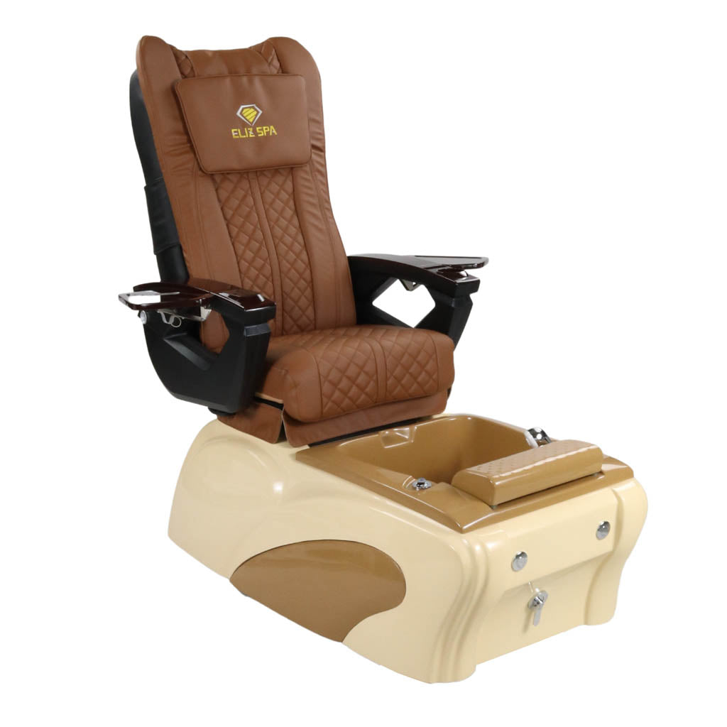 Pedicure Spa Chair - Expresso Wood | Cappuccino | Cream Pedicure Chair