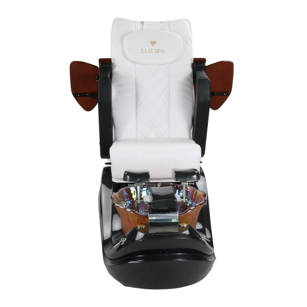 Pedicure Spa Chair - Phoenix Wood | White | Black Pedicure Chair