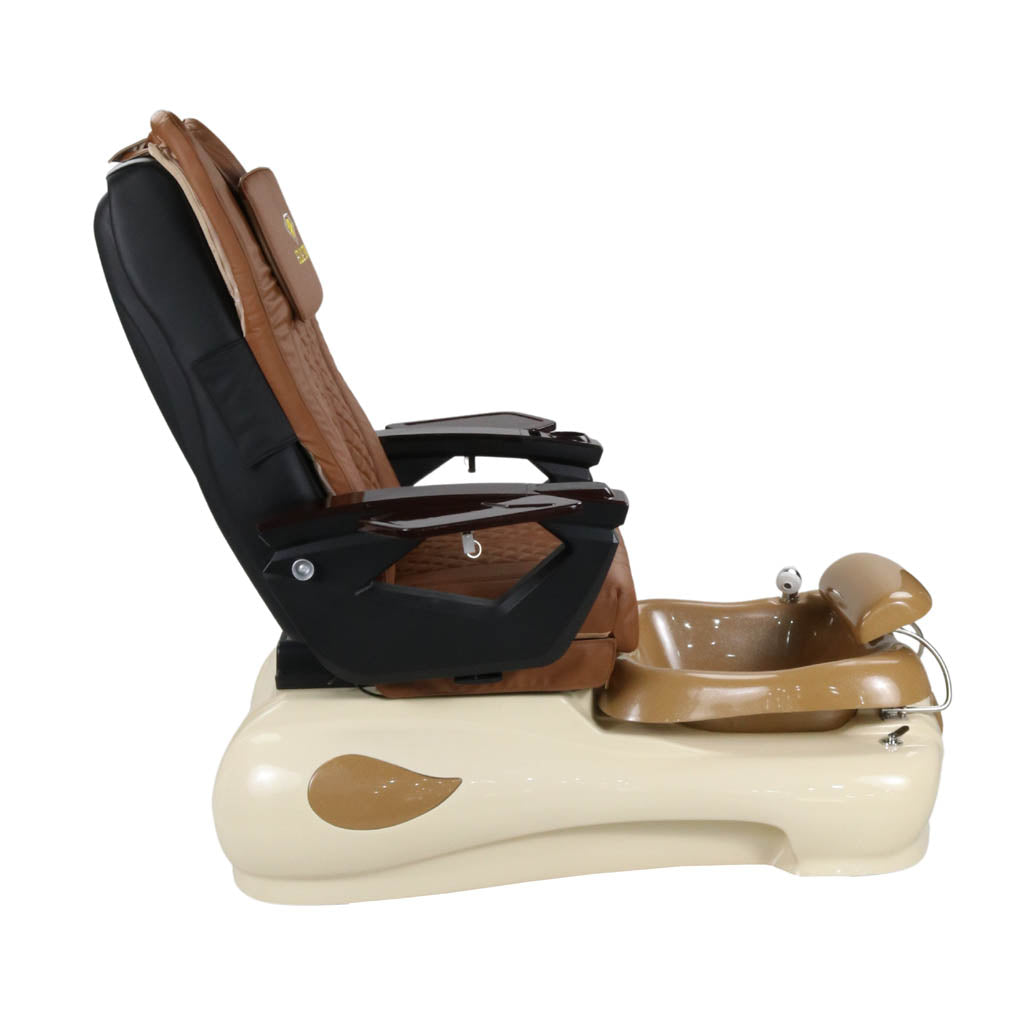 Pedicure Spa Chair - Expresso #2 Wood | Cappuccino | Cream Pedicure Chair