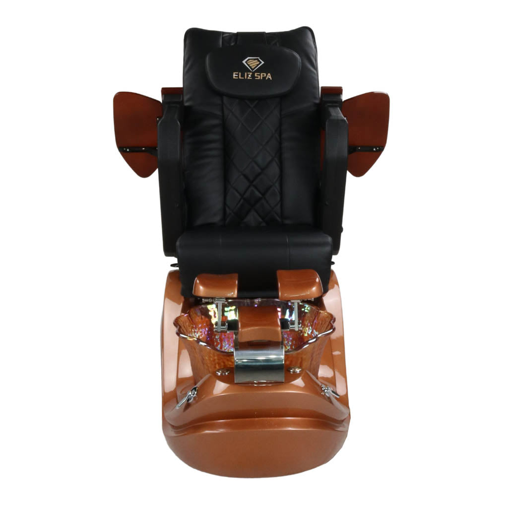 Pedicure Spa Chair - Phoenix Wood | Black | Gold Pedicure Chair