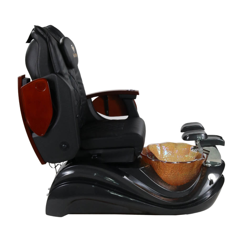 Pedicure Spa Chair - Phoenix Wood | Black | Black Pedicure Chair