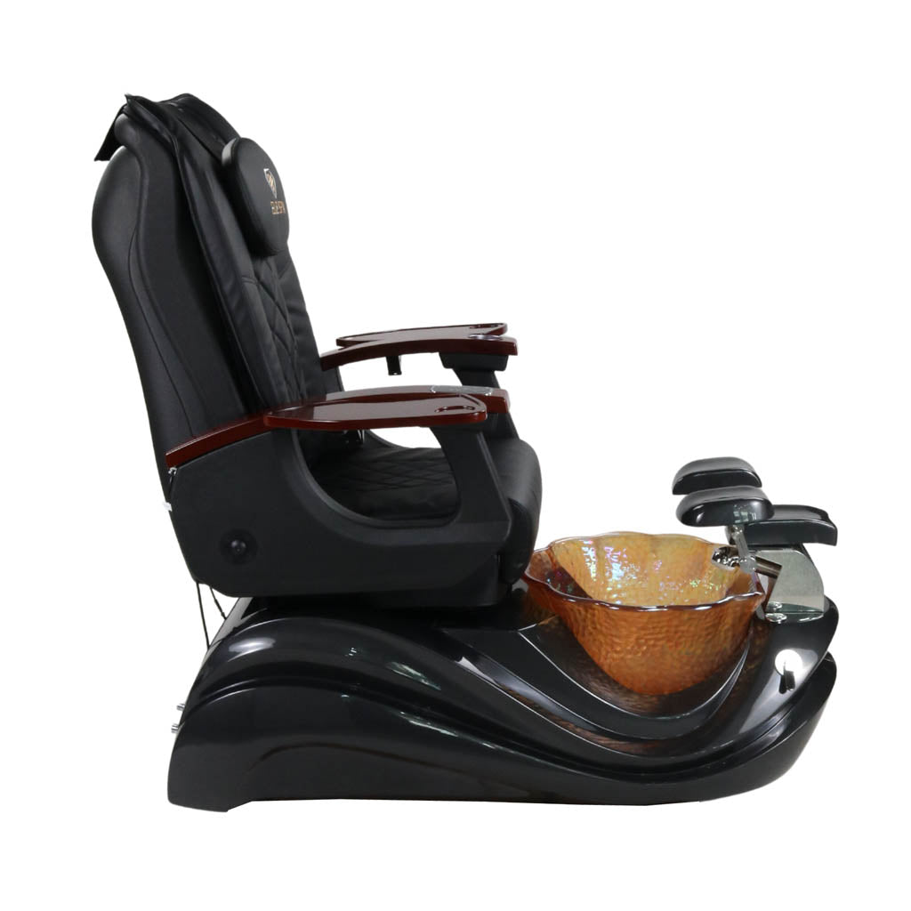 Pedicure Spa Chair - Phoenix Wood | Black | Black Pedicure Chair