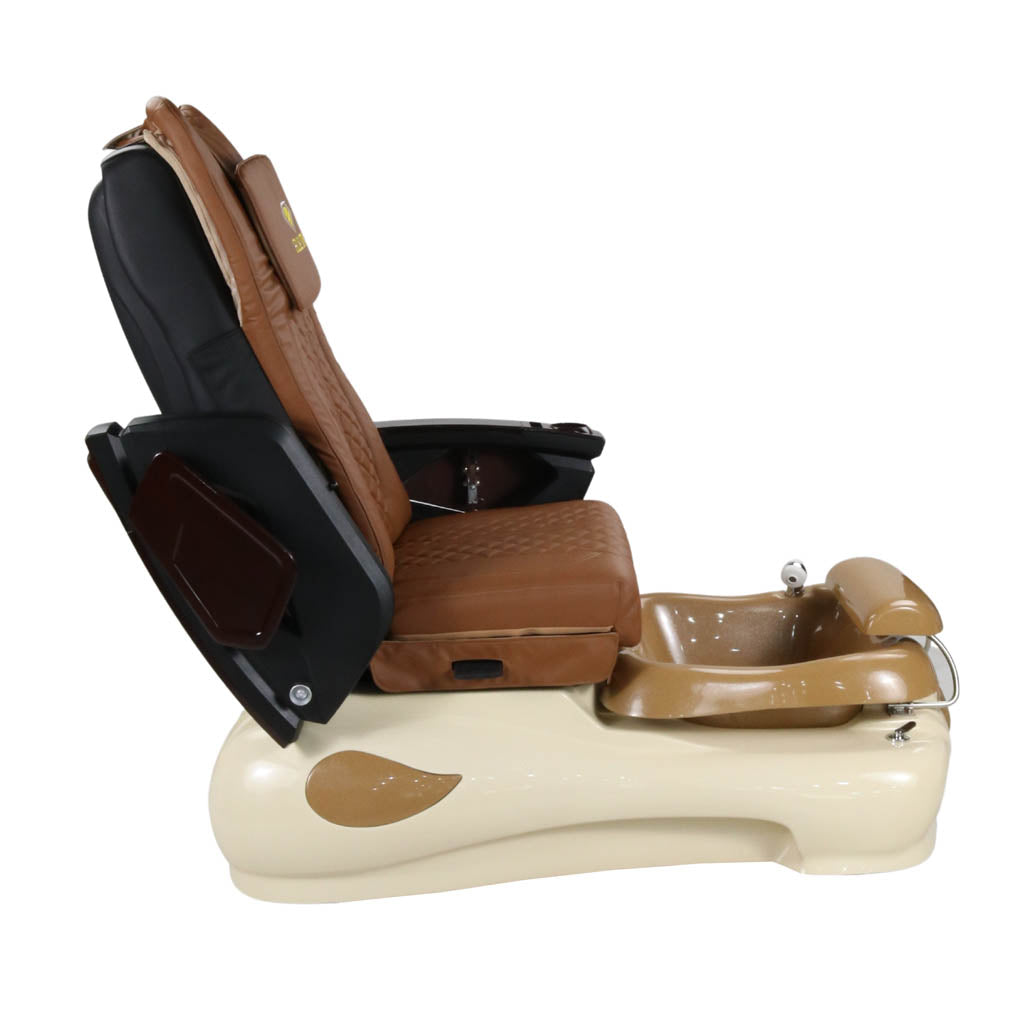 Pedicure Spa Chair - Expresso #2 Wood | Cappuccino | Cream Pedicure Chair