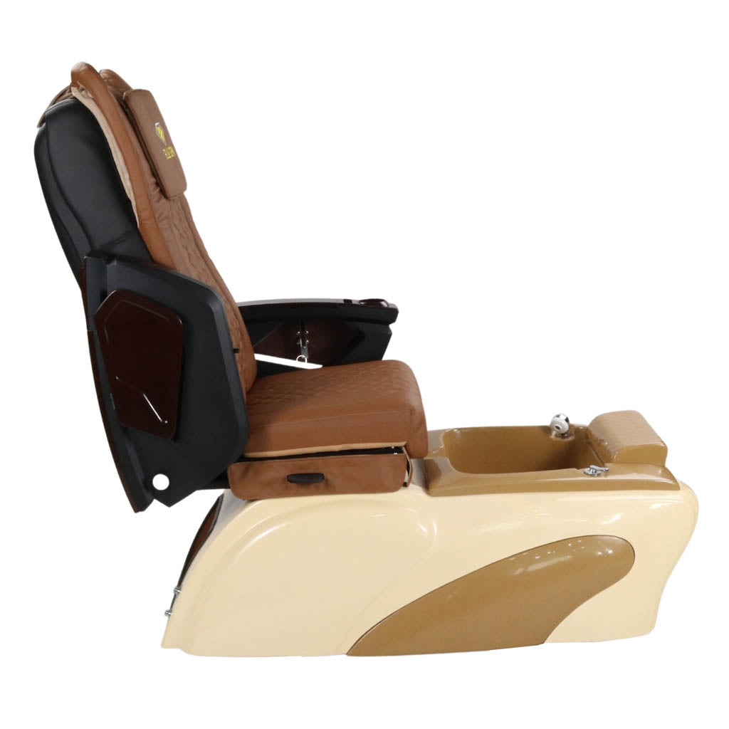 Pedicure Spa Chair - Expresso Wood | Cappuccino | Cream Pedicure Chair