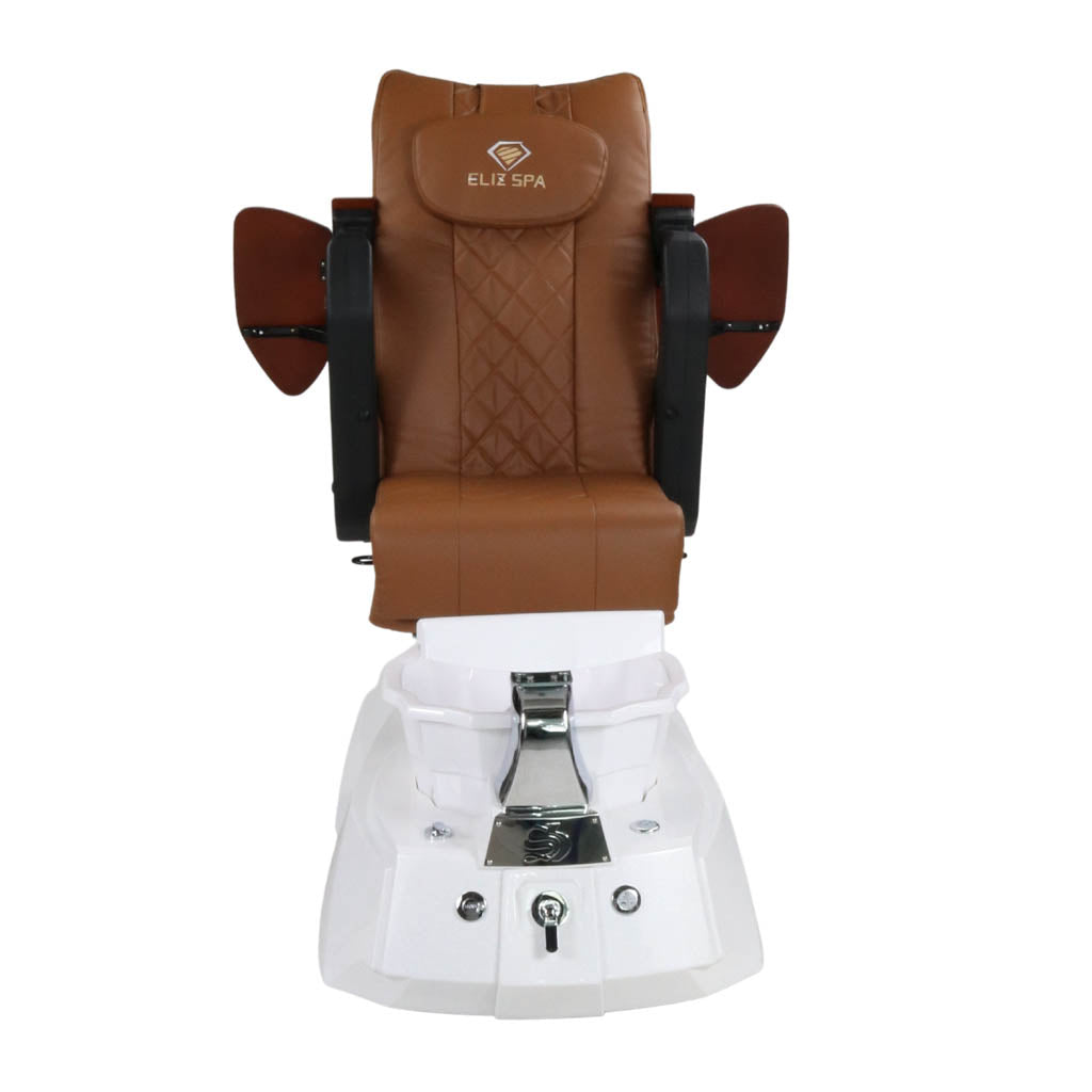 Pedicure Spa Chair - Luna Wood | Cappuccino | White Pedicure Chair