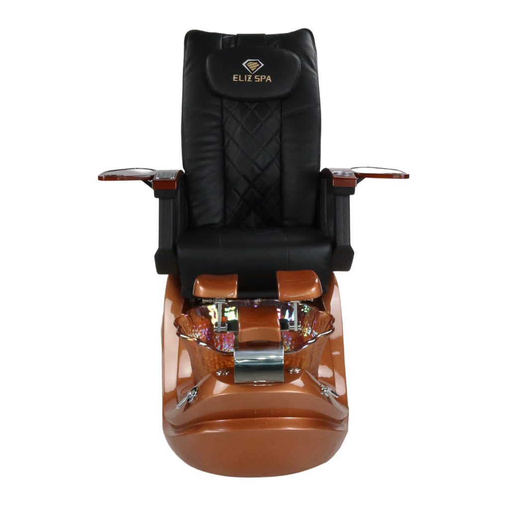 Pedicure Spa Chair - Phoenix Wood | Black | Gold Pedicure Chair