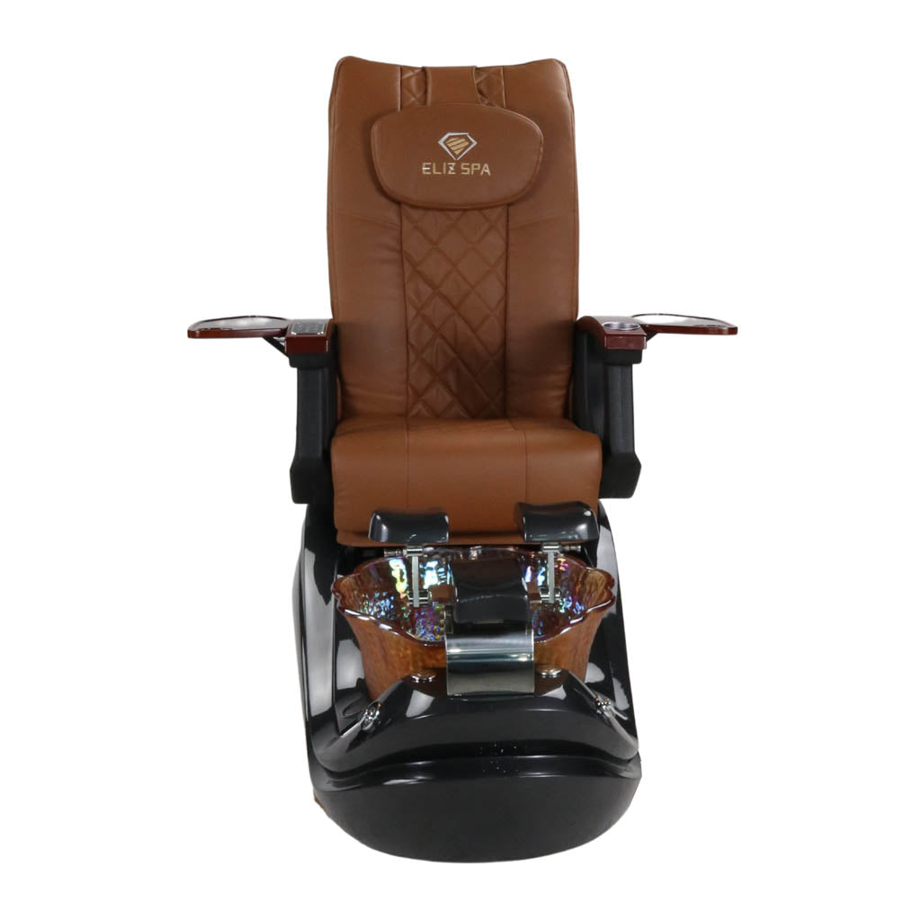 Pedicure Spa Chair - Phoenix Wood | Cappuccino | Black Pedicure Chair