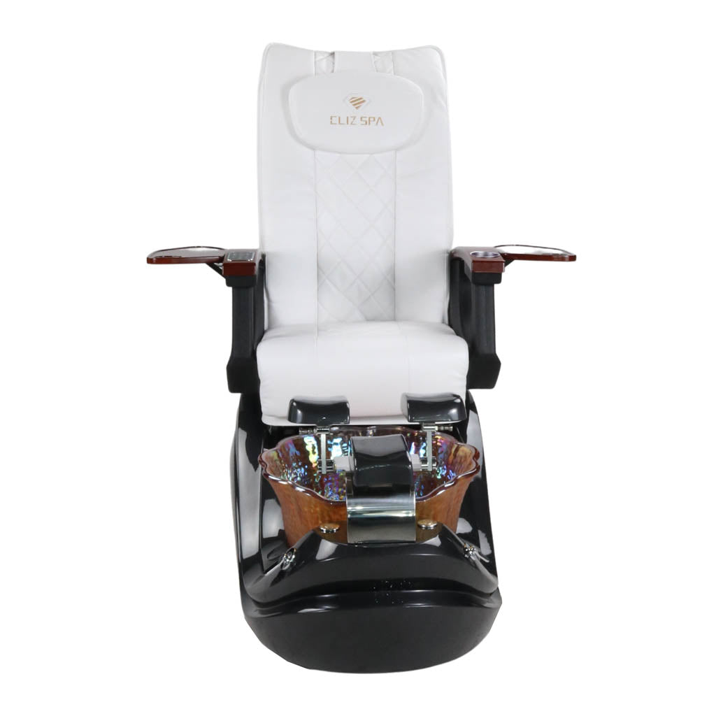 Pedicure Spa Chair - Phoenix Wood | White | Black Pedicure Chair