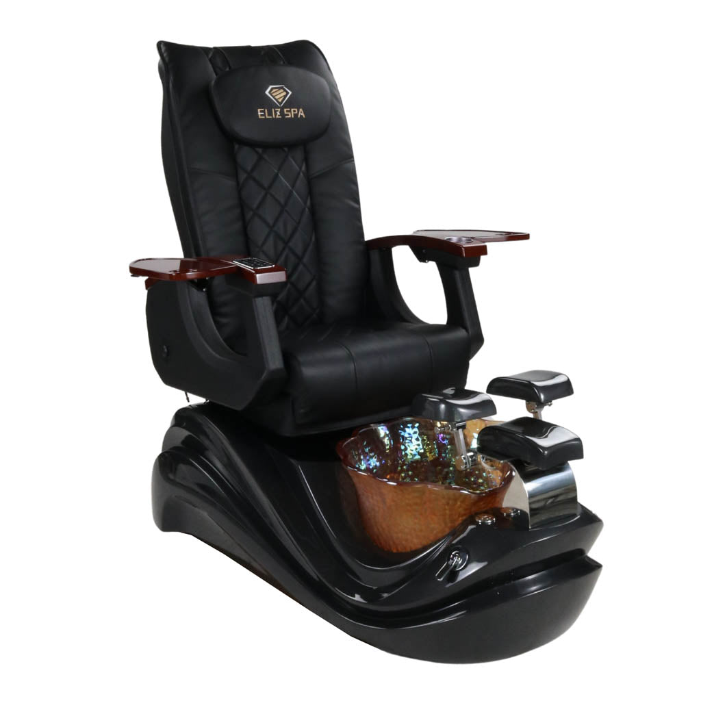 Pedicure Spa Chair - Phoenix Wood | Black | Black Pedicure Chair
