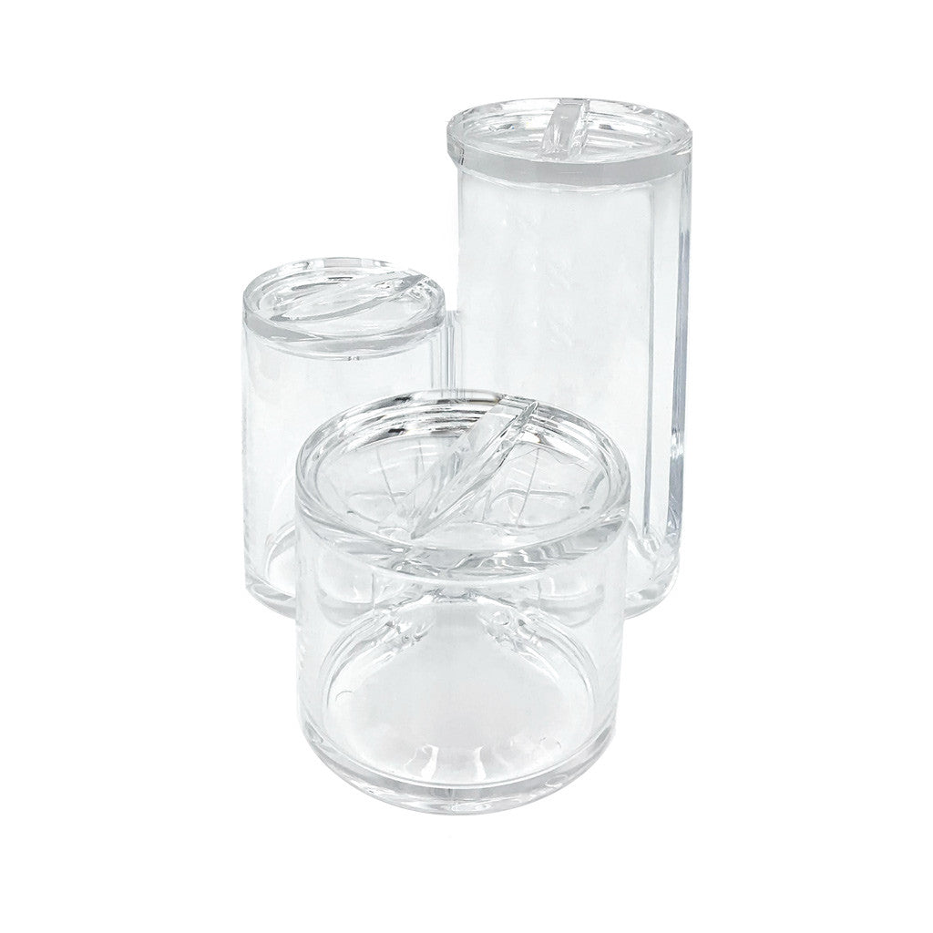 Clear Acrylic Cotton Organizer Diamond Nail Supplies