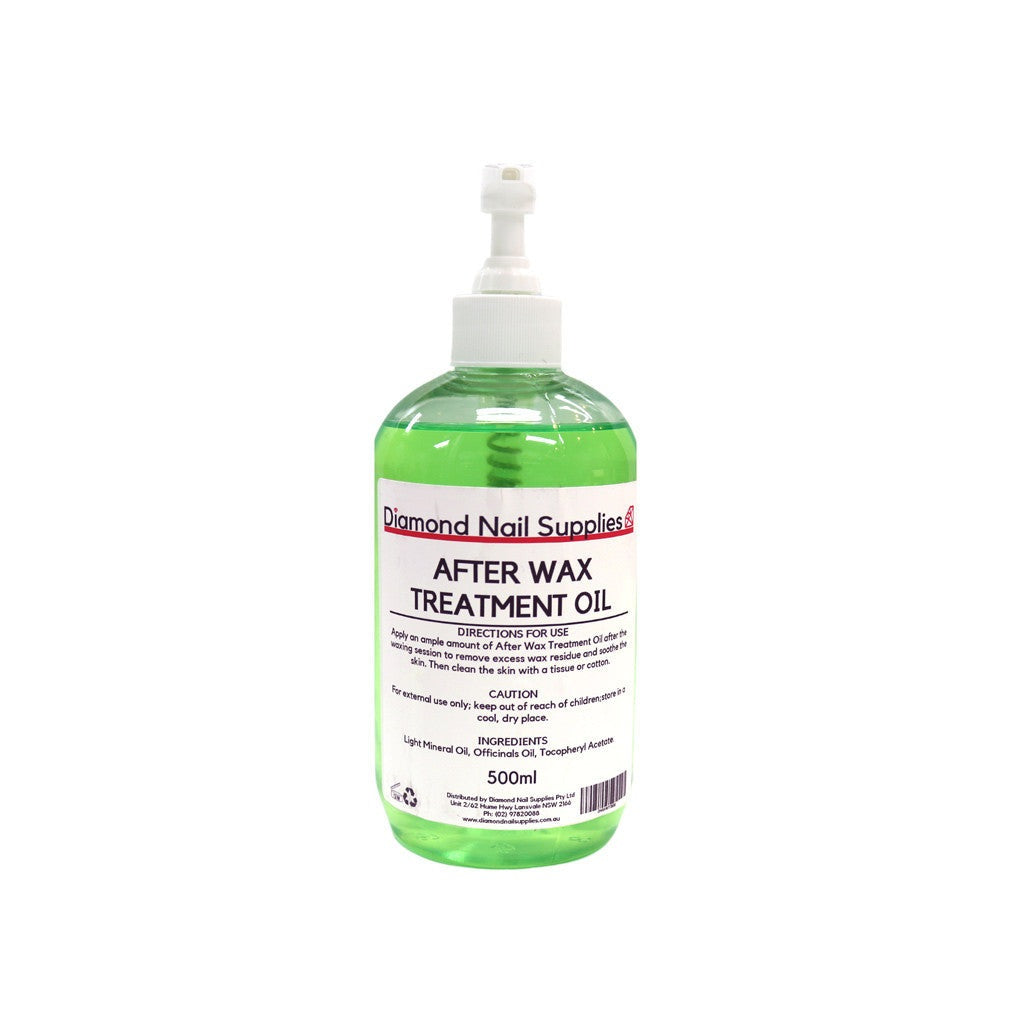 After Wax Treatment Oil Green 500ml - Cucumber & Melon Scent Diamond Nail Supplies