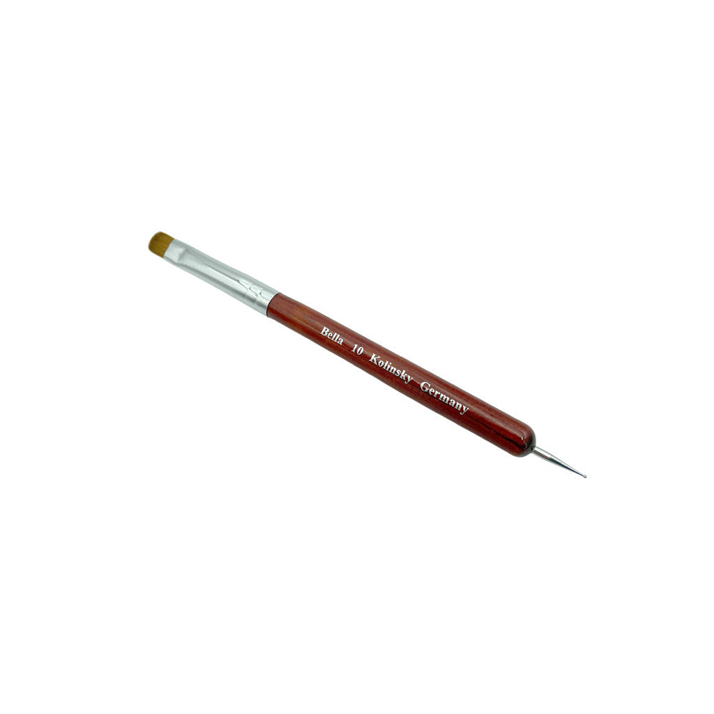 Bella French Brush 10 - Germany Wooden With Dotter Diamond Nail Supplies