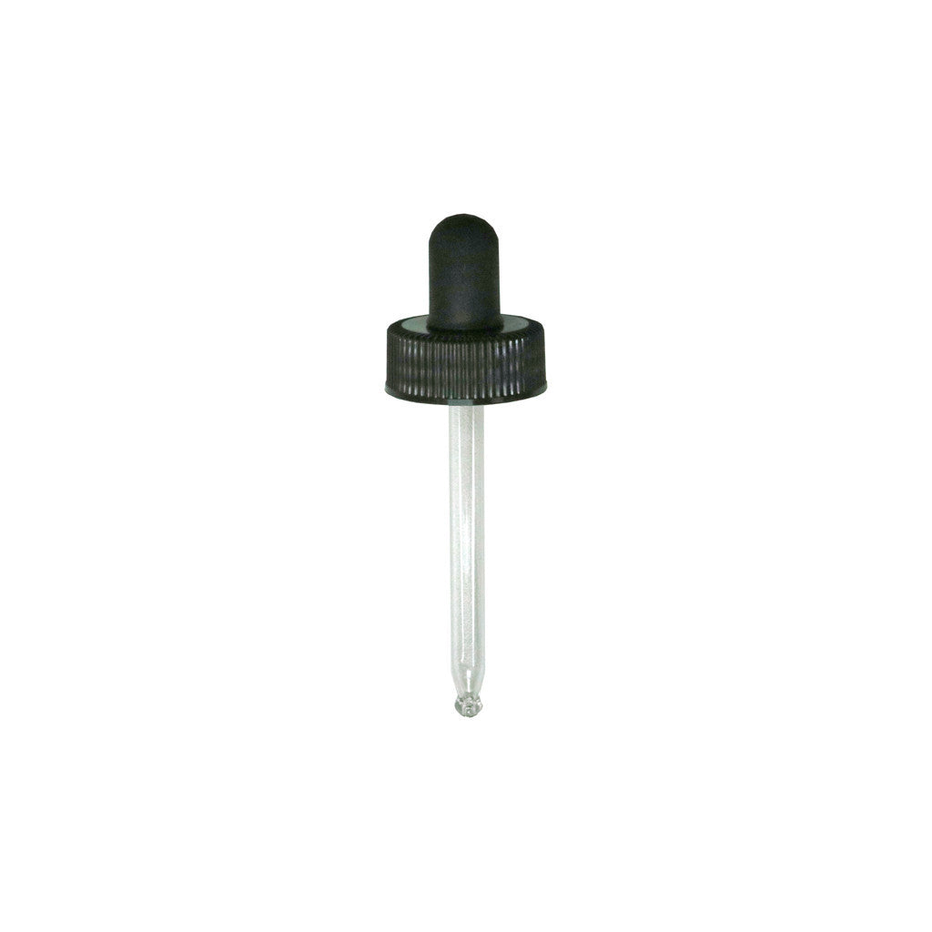 Buy Glass Dropper 80mm - Black for 24mm Opening| Diamond Nail Supplies