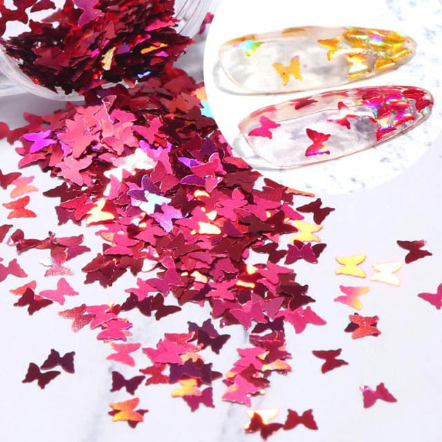 Butterfly Holo Glitter Flakes Diamond Nail Supplies