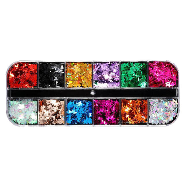 Butterfly Holo Glitter Flakes Diamond Nail Supplies