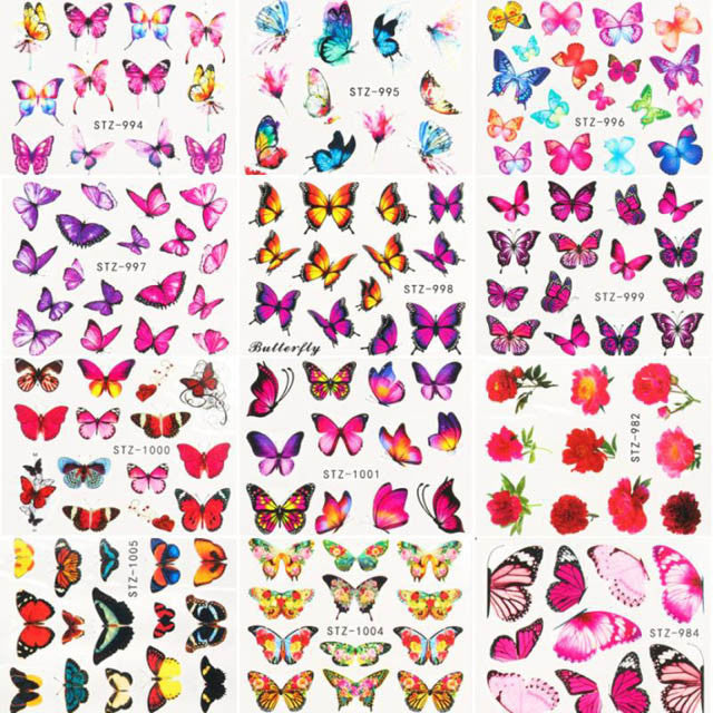 Butterfly Water Transfer Decals Diamond Nail Supplies