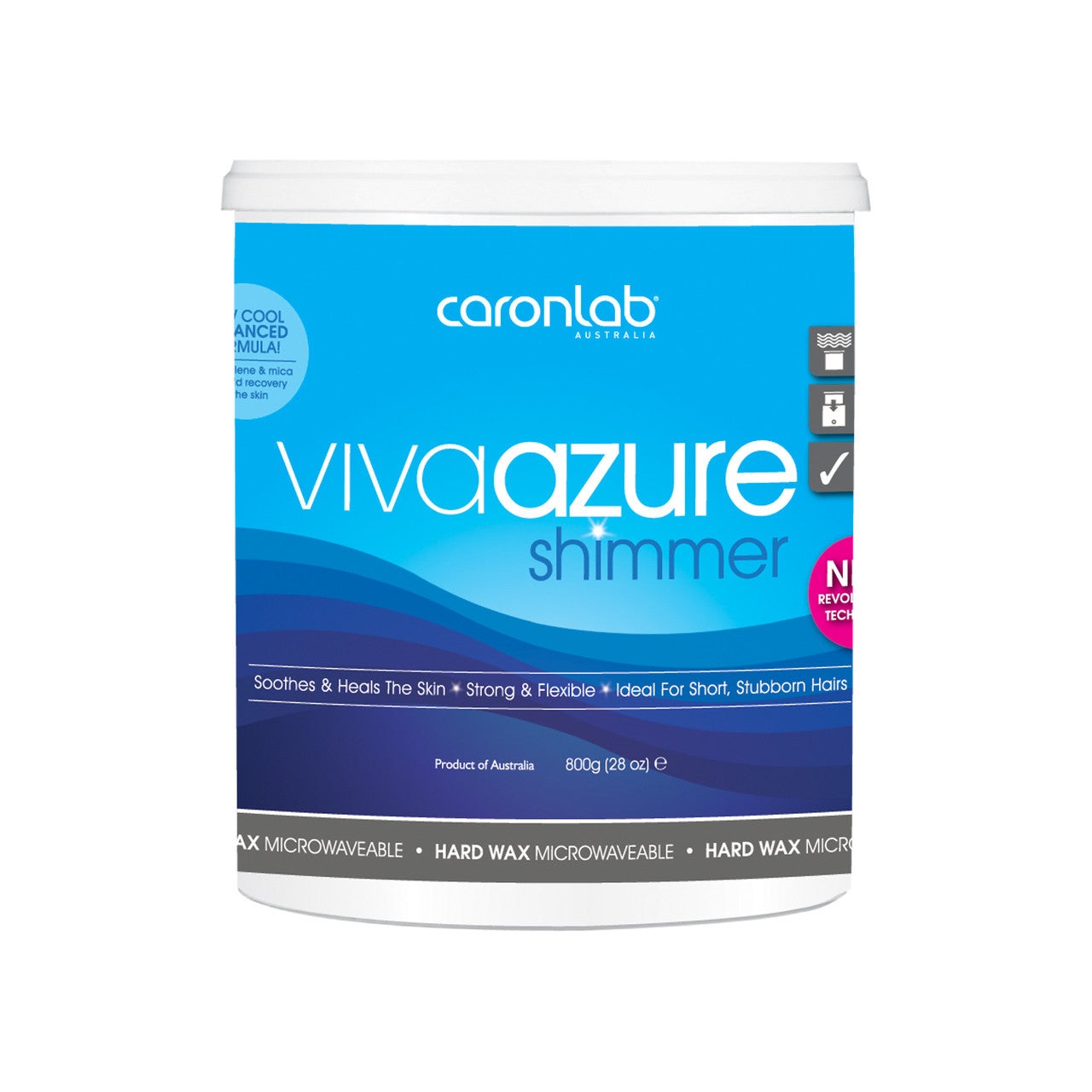 Viva Azure Shimmer Hard Wax 800g Diamond Nail Supplies