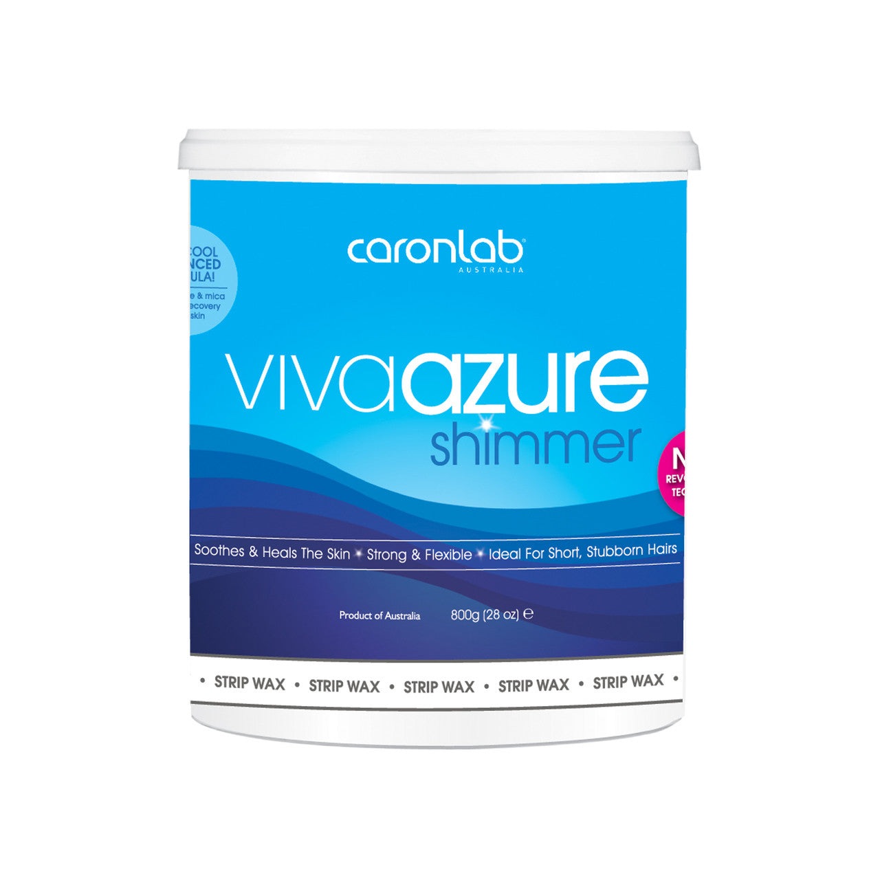 Viva Azure Shimmer Strip Wax 800ml Diamond Nail Supplies