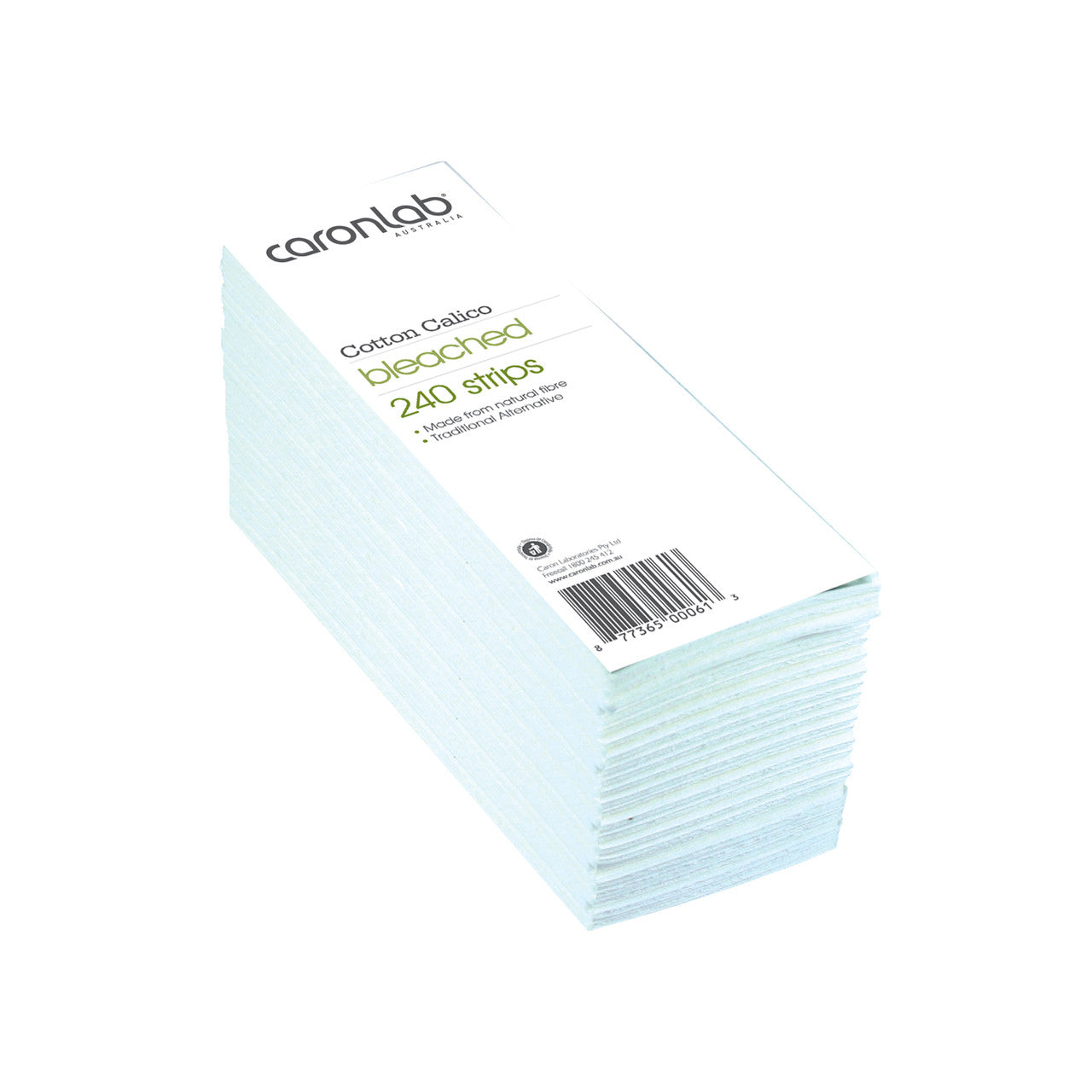 Cotton Calico Strips bleached White 240pk Diamond Nail Supplies