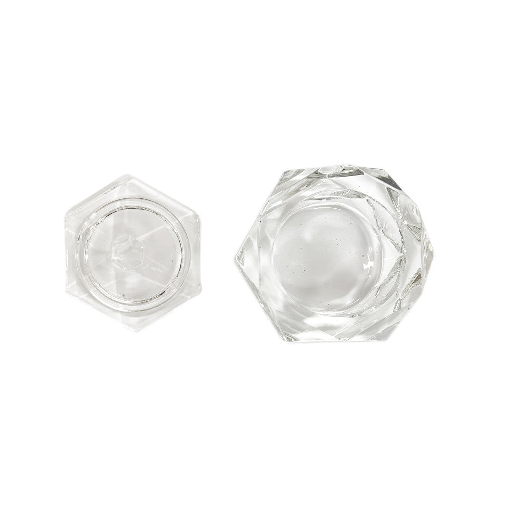 Crystal Jar - Hexagon Diamond Nail Supplies