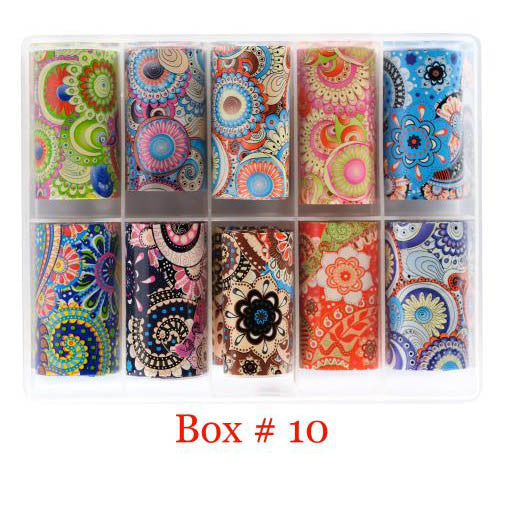 Foil Set - 10 Diamond Nail Supplies